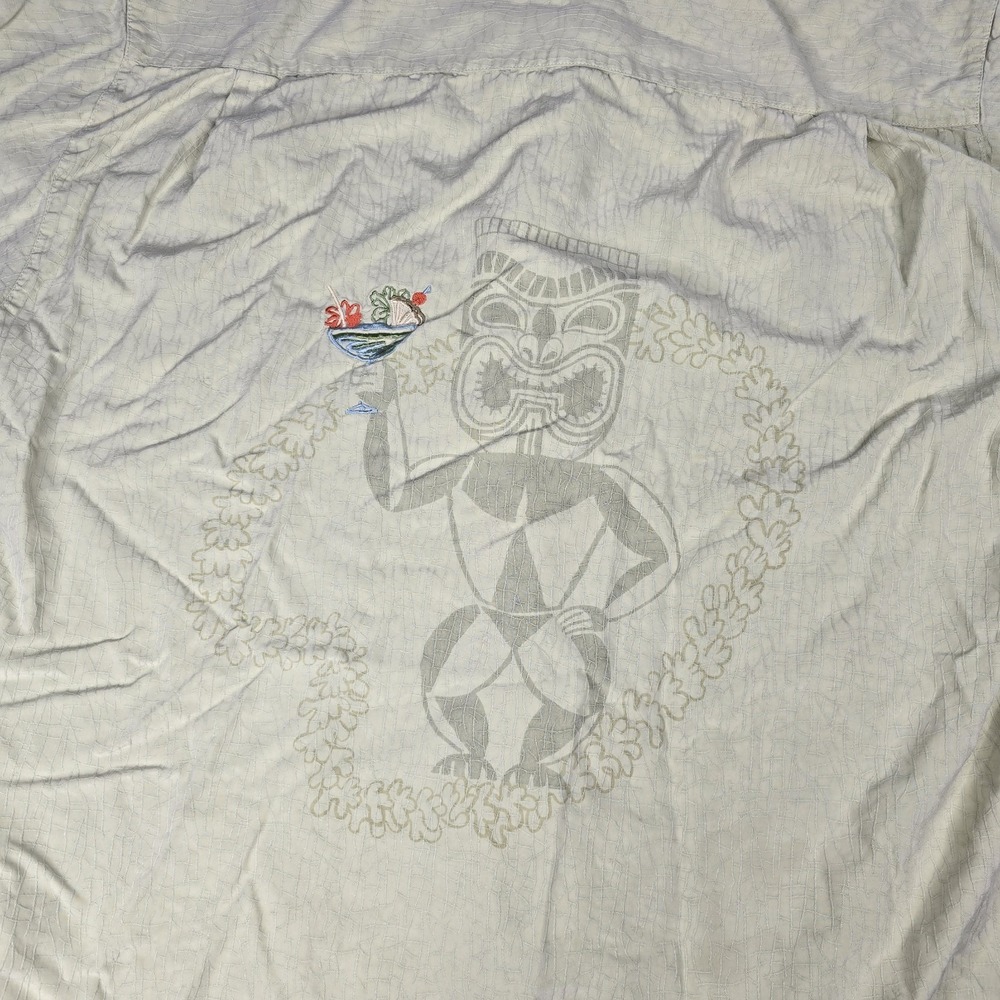 Caribbean Pineapple Men's Hawaiian Shirt Sx XL With Embroidery Tiki‎ Martini Bar